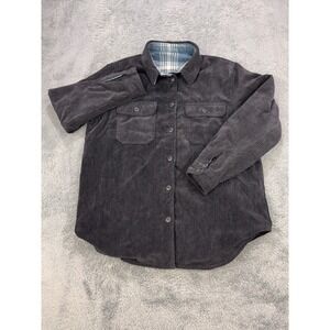 Love Tree Shacket Women's S Blue Reversible Corduroy Plaid Flannel Jacket NWOT